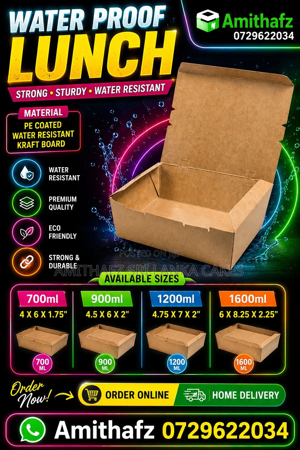 Water Proof Lunch Box – Premium Food Packaging Sri Lanka Trending