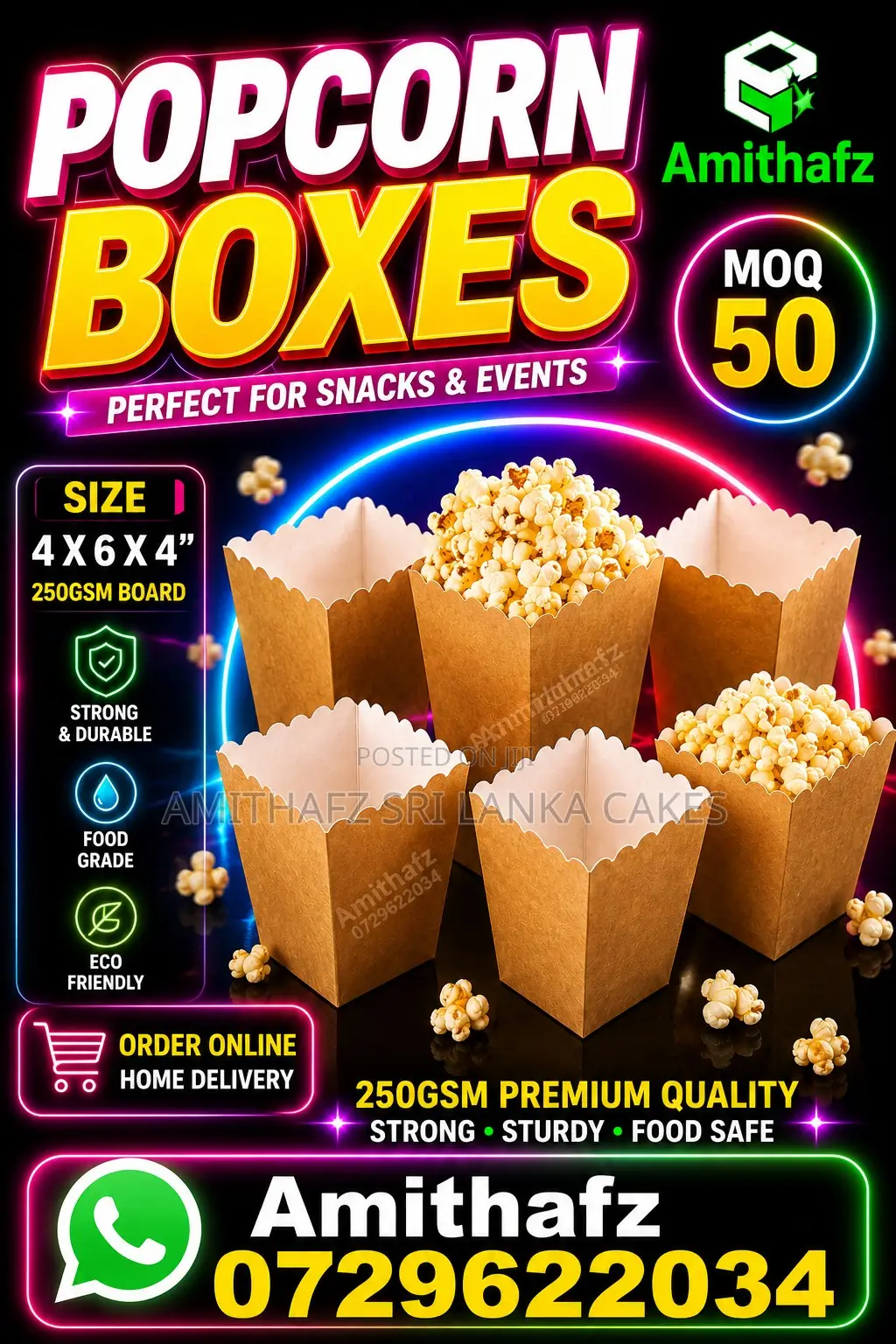 Popcorn Boxes – Viral Party Cinema Packaging Sri Lanka* Trending Lk