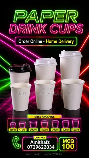 Paper Drink Cups – Wholesale Deal Premium Quality | Food Safe | Strong