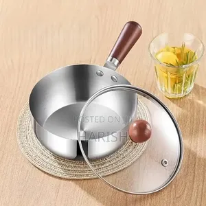 3pcs 17cm Stainless Steel Sauce Pan Set With Glass Lid-dps