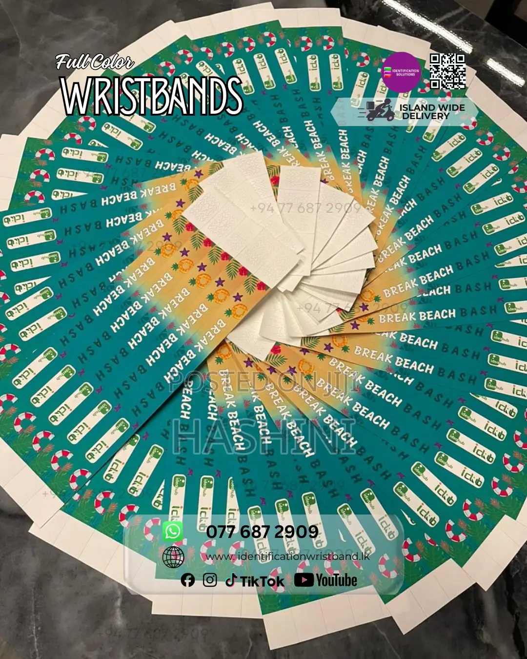 Full-Color Waterproof Tyvek Wristband