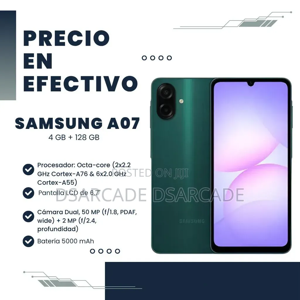 New Samsung Galaxy A07 4G 128 GB Black