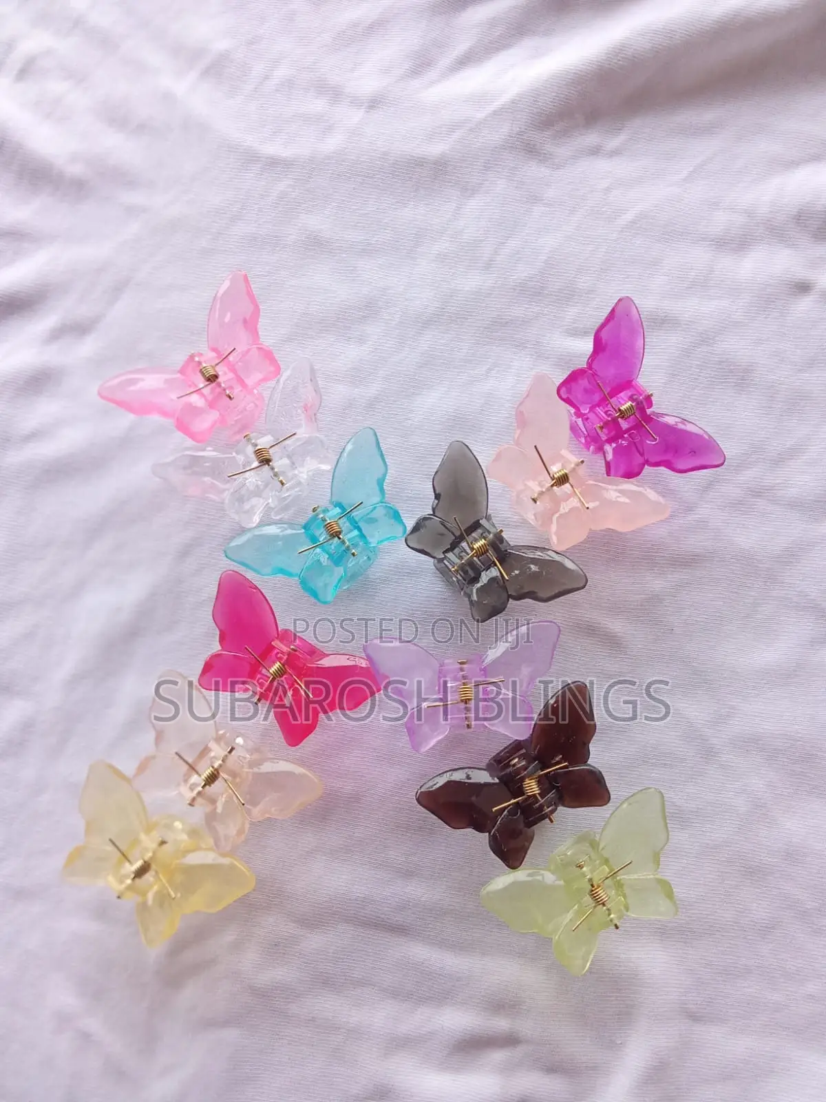 Mini Translucent Butterfly Hair Claw Clips