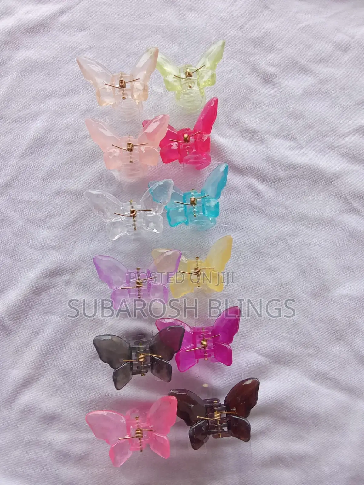 Mini Translucent Butterfly Hair Claw Clips