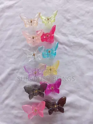 Mini Translucent Butterfly Hair Claw Clips
