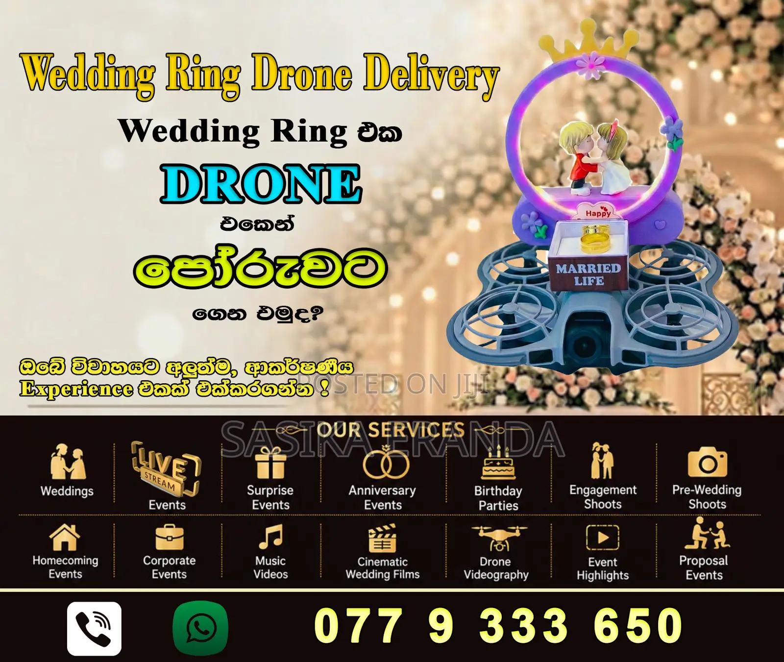 Wedding Ring Drone Delivery