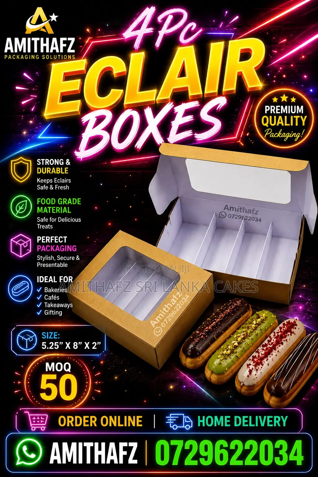 Éclair Box | එක්ලෙයාර් බොක්ස් | 4 எக்லேர் பாக்ஸ் Sri Lanka