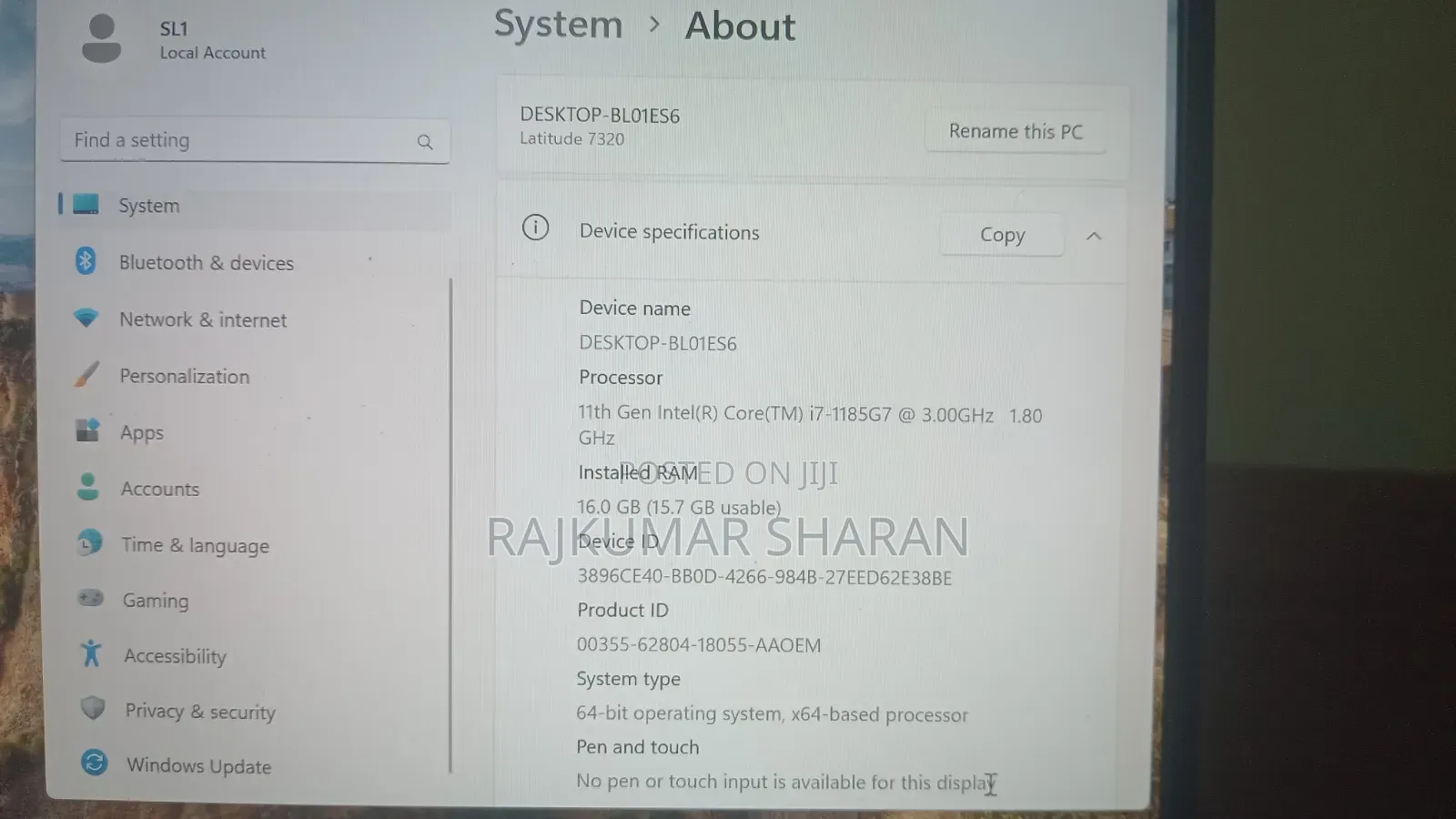Laptop Dell Latitude 7320 16GB Intel Core 7 HDD 500GB