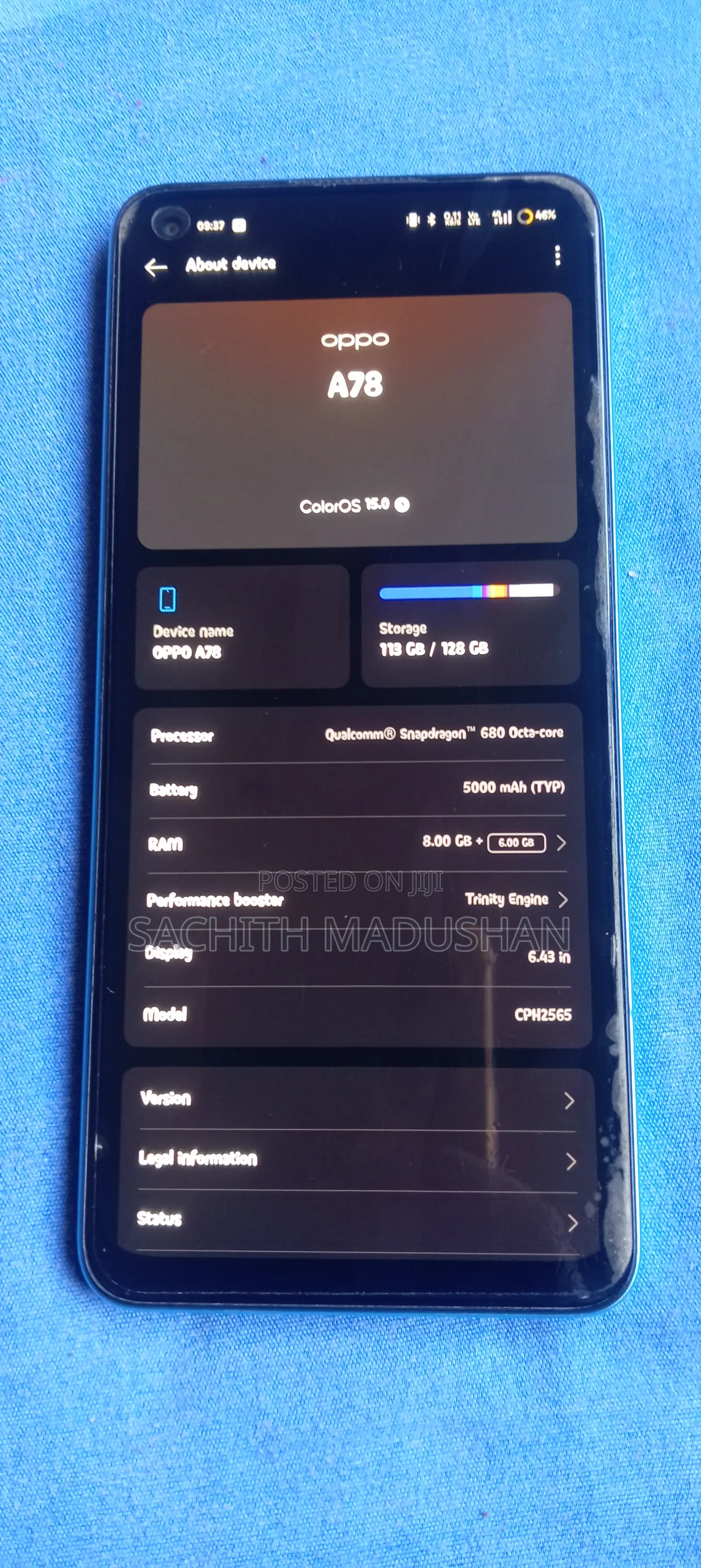 Oppo A78 4G 128 GB Blue