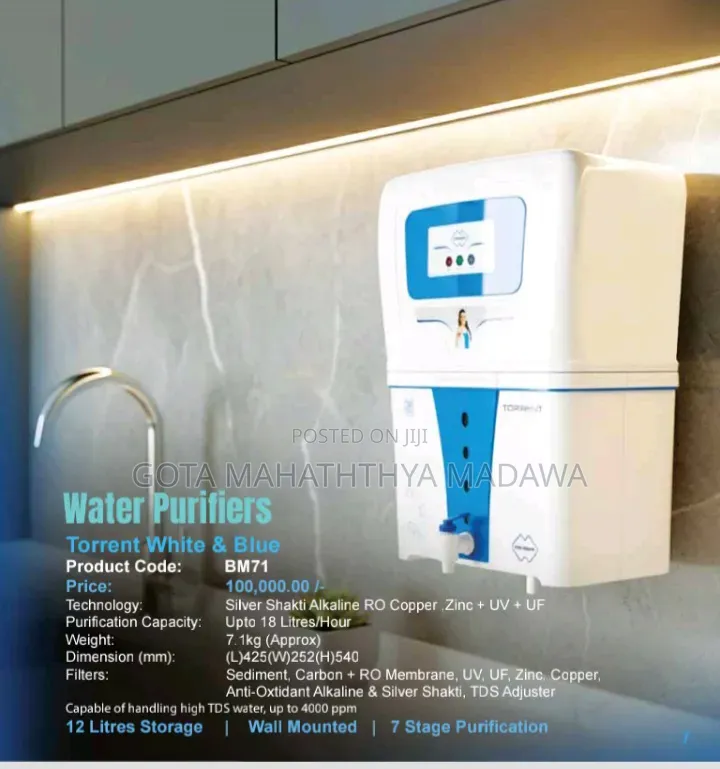 Water Purifiers (වතුර පෙරහන් යන්ත්‍ර )
