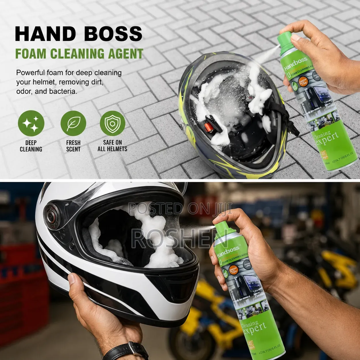 Helmet Cleaning Foam – Deep Cleaning Spray for Helmets Riding Gear