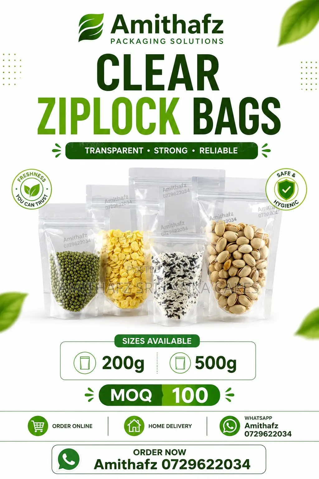Clear Ziplock Bags | 200g 500g Sri Lanka Wholesale Petta Shop Price