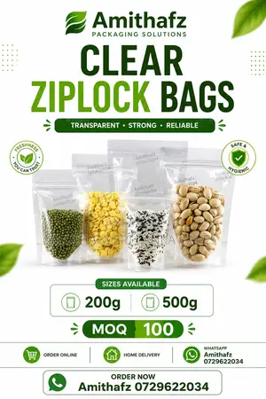 Clear Ziplock Bags | 200g 500g Sri Lanka Wholesale Petta Shop Price