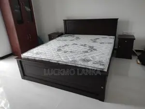 6x5 Teak Box Bed With Arpico Spring Mattress