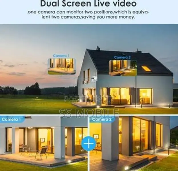 8MP PTZ Dual Lens Wifi AI Motion Tracking Camera