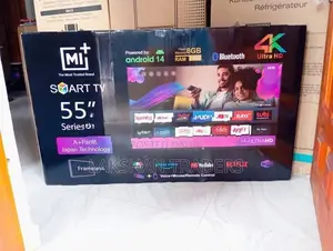New 55" MI+ Smart Android 14.0 4K UHD TV Bluetooth