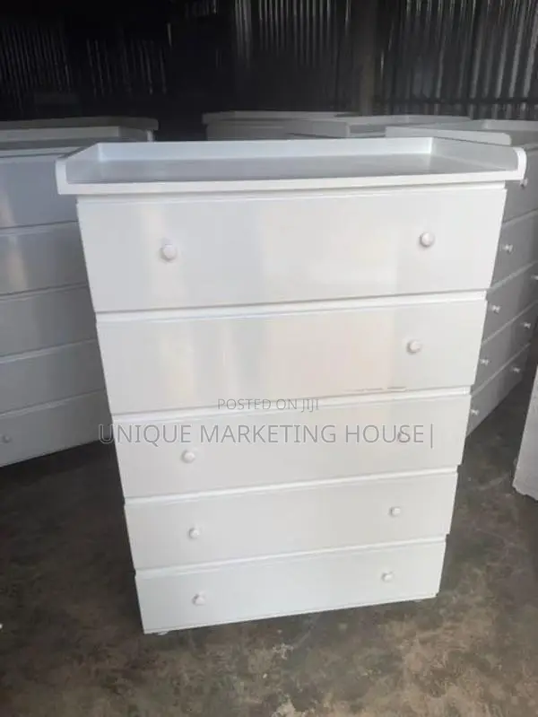 Modern Mdf White Large Chest of Drawer Set