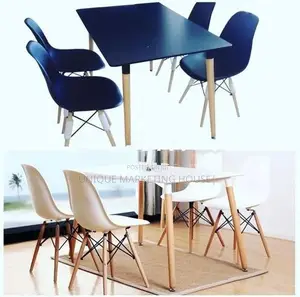 White & Blk Eggy Dinning Sets