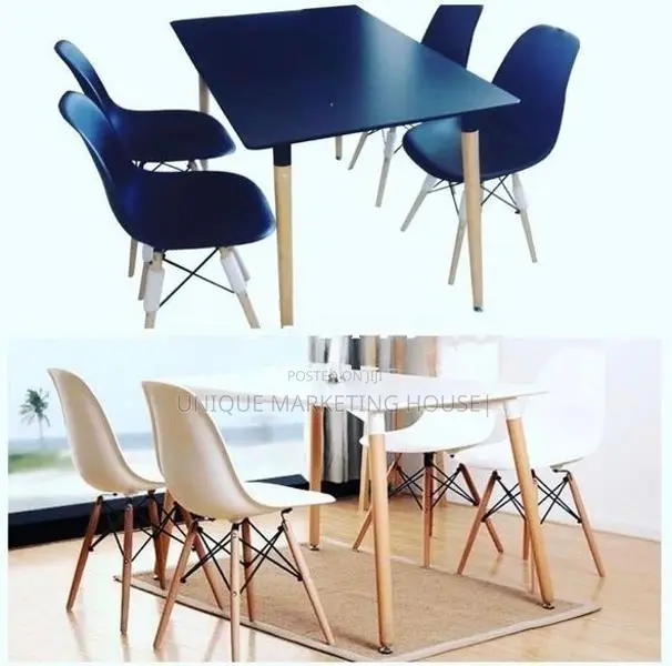 White & Blk Eggy Dinning Sets