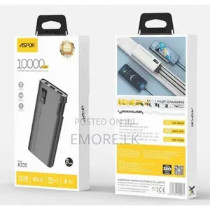 Aspor 10000 Power Bank with Type C Input Dual Outputs