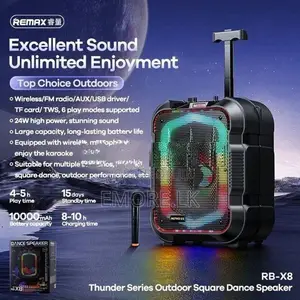 karaoke Remax X8 Wireless mic Outdoor Bluetooth Speaker RB-X8