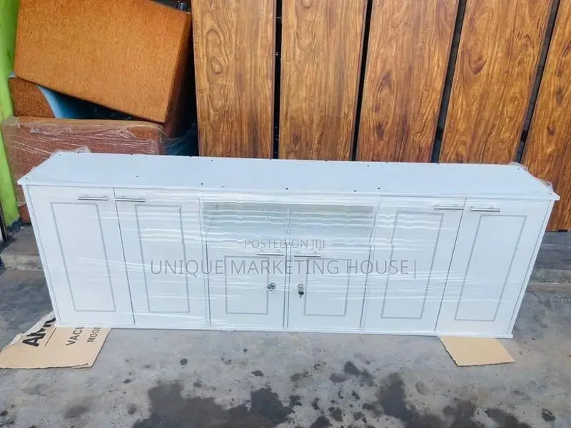 Modern 6 Ft White R/made Pantry Cupboards