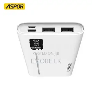 Aspor 10000 Power Bank with Type C Input Dual Outputs