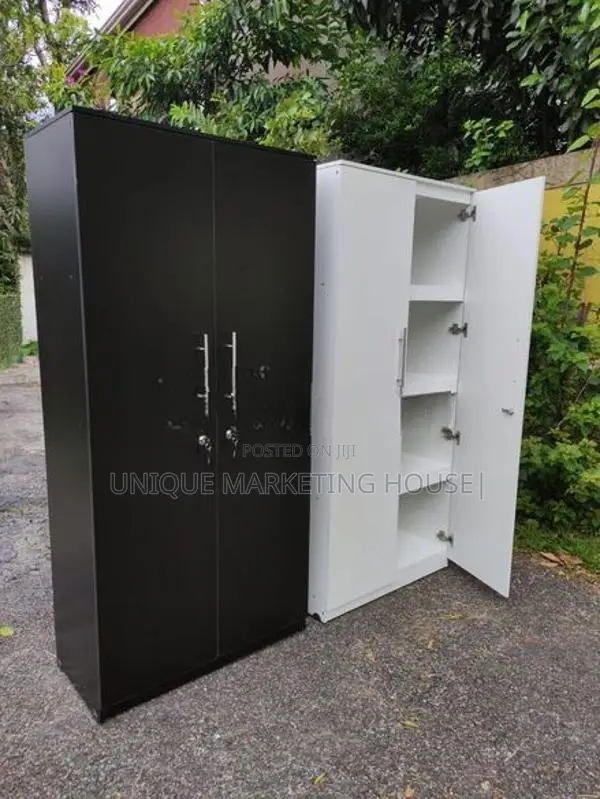 Modern Blk & White Shelf Cupboards