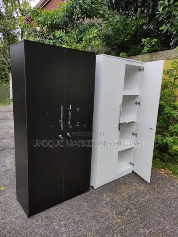 Modern Blk & White Shelf Cupboards