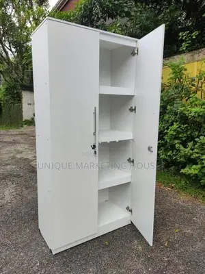Modern Blk & White Shelf Cupboards