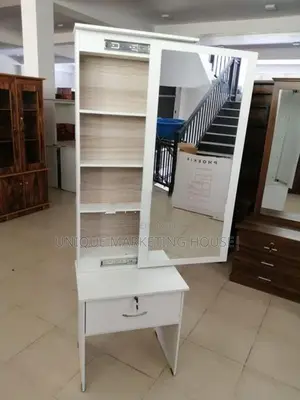 Modern American White & Sliding Dressing Table