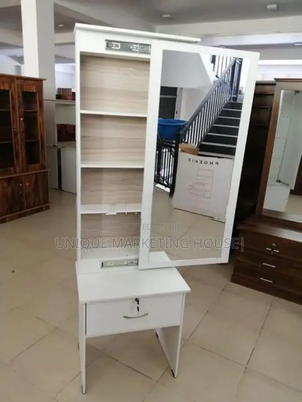 Modern American White & Sliding Dressing Table