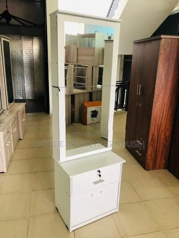 Modern American White & Sliding Dressing Table