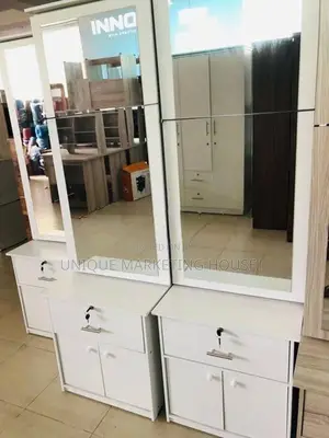 Modern American White & Sliding Dressing Table