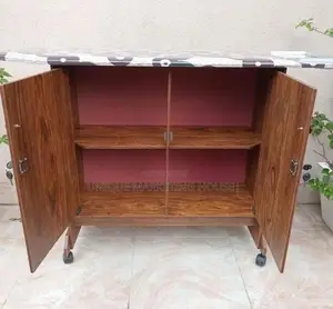 Oak Full Iron Cupboards with Wheels
