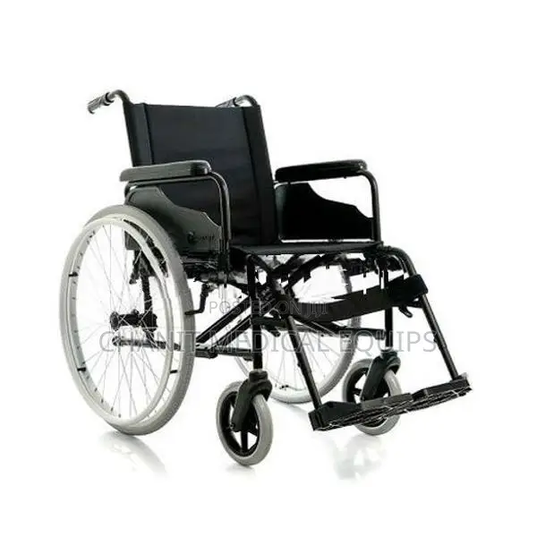 Wheel Chair Powder Coated Black Edition with seat bealt