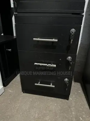 3pcs Black Lockable Drawer set
