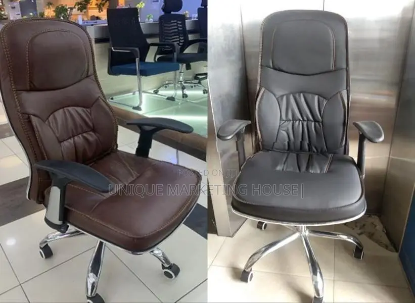 Arm Adjustable Leather Hi-Bk Chair