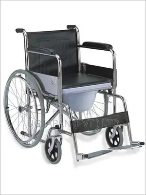 Commode Wheel Chair Foldable කොමඩ් රෝද පුටුව