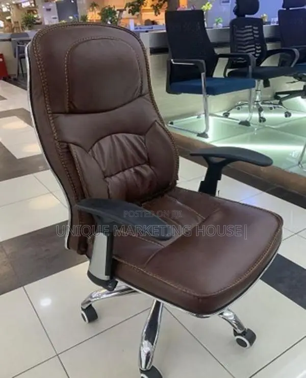 Arm Adjustable Leather Hi-Bk Chair