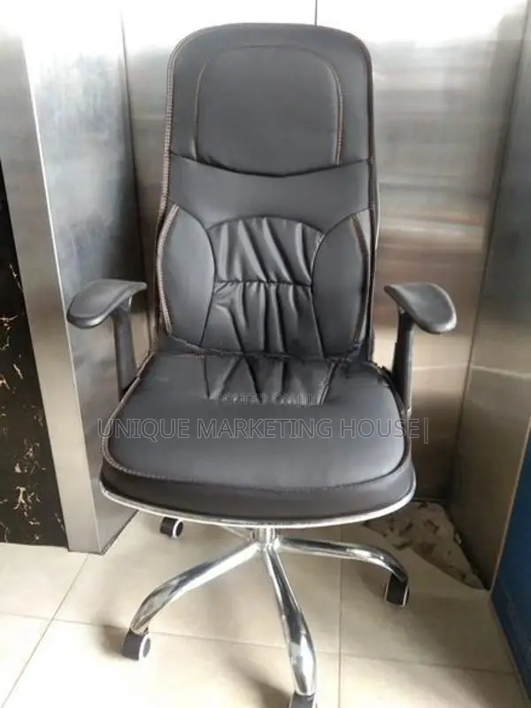 Arm Adjustable Leather Hi-Bk Chair