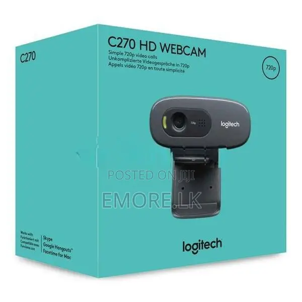 Logitech C270 HD Webcam - Black