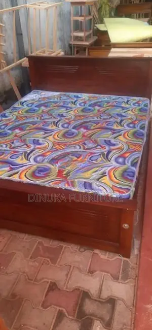 Teak Bed 6ft *6ft With Double Layer Mattress