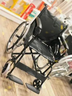 Wheel Chair Powder Coated Black Edition With Safety Belt