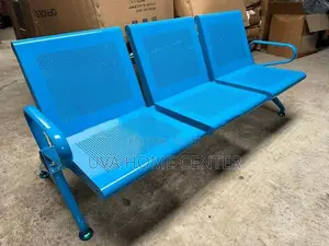 Blue Visitor Gang chair 3 Seater