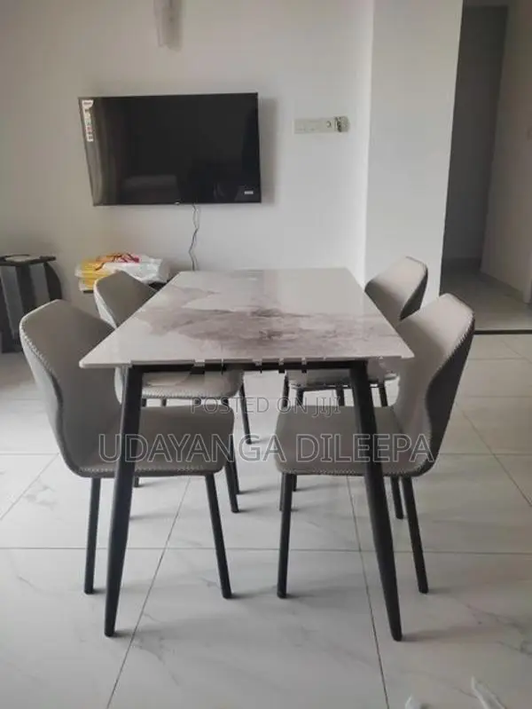 Granite Dining Table with Chairs