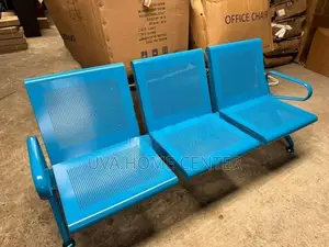 Blue Visitor Gang chair 3 Seater