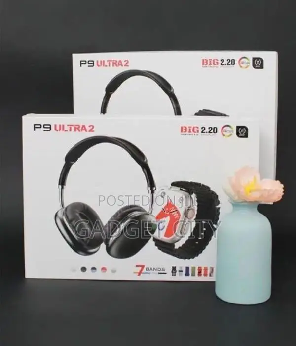 Headphone 7 Straps and P9 Ultra 2 Smart Watch