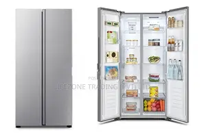 New "Hisense" 428 Liter Side-by-side Inverter Refrigerator
