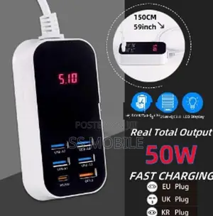 Real 50W 6-Ports USB Charger Power Adapter